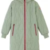 Women Scamp & Dude Adults Reversible Quilted Coat Khaki Lightning Bolt