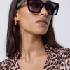 Women Scamp & Dude Anais Black Square Sunglasses