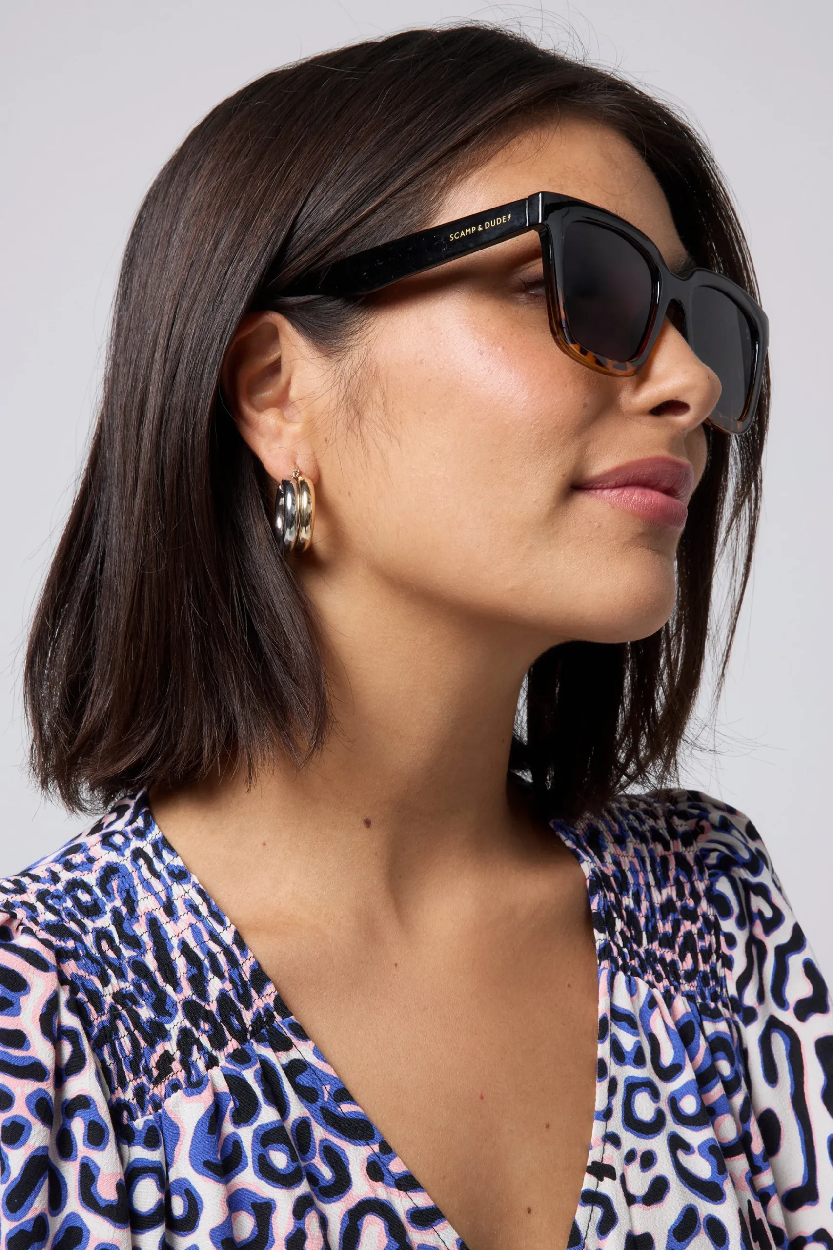 Women Scamp & Dude Anais Tortoiseshell Square Sunglasses