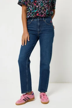 Women Scamp & Dude Authentic Indigo Boyfriend Jeans