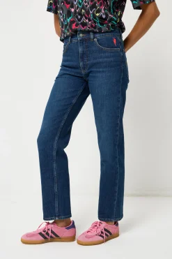 Women Scamp & Dude Authentic Indigo Boyfriend Jeans