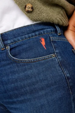 Women Scamp & Dude Authentic Indigo Boyfriend Jeans