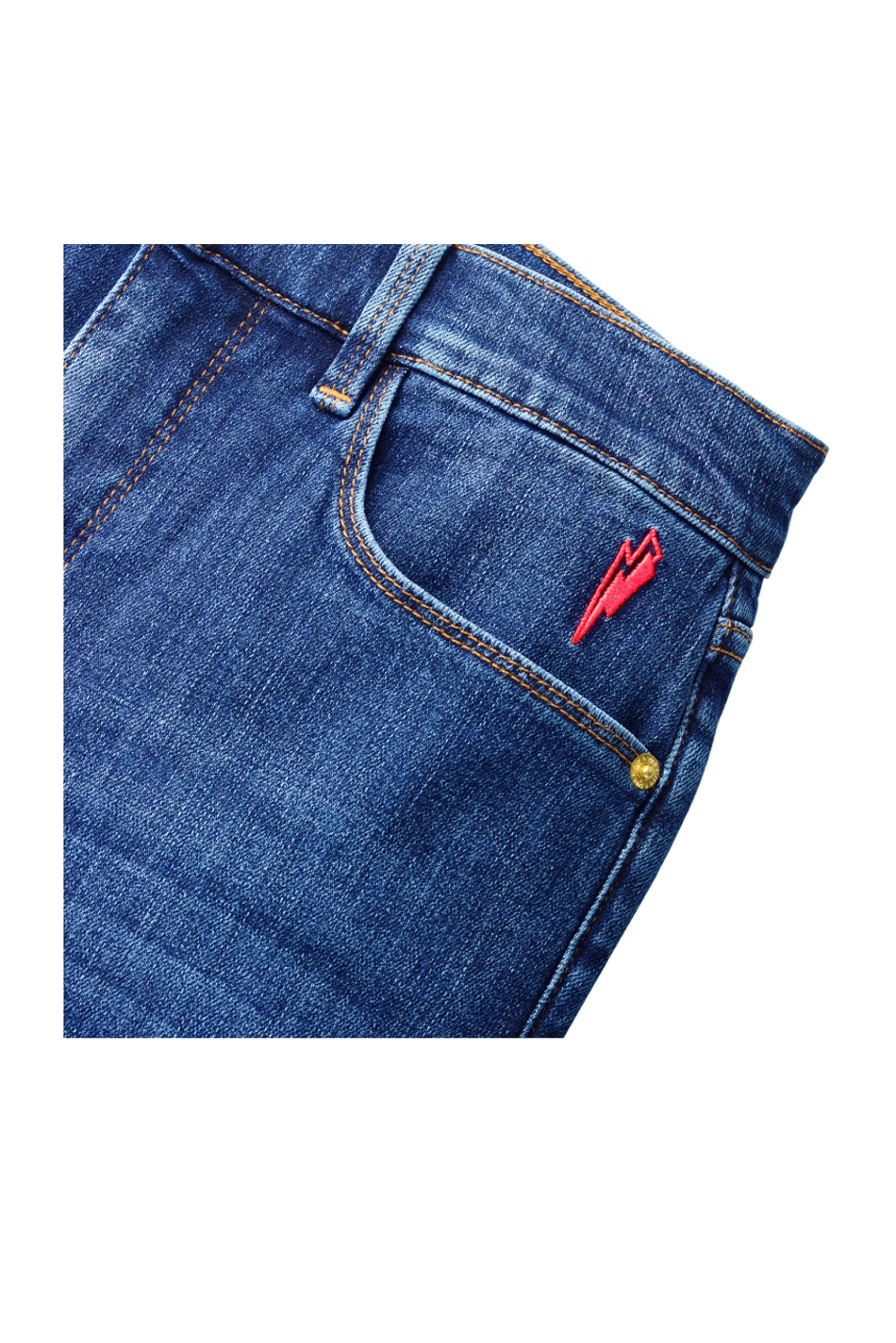 Women Scamp & Dude Authentic Indigo Girlfriend Jeans