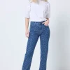 Women Scamp & Dude Authentic Indigo Leopard Straight Leg Jeans