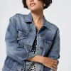 Women Scamp & Dude Authentic Indigo Trucker Denim Jacket