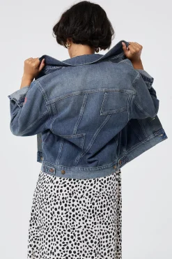 Women Scamp & Dude Authentic Indigo Trucker Denim Jacket