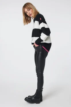 Women Scamp & Dude Black Coated Slim Jeans