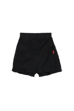 Women Scamp & Dude Black Frill Hem Shorts