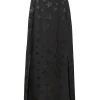 Women Scamp & Dude Black Jacquard Star Split Front Skirt