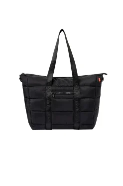 Women Scamp & Dude Black Large Puffer Tote Bag