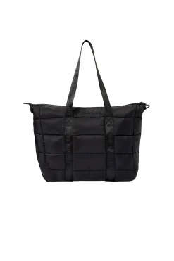Women Scamp & Dude Black Large Puffer Tote Bag