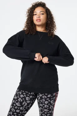 Women Scamp & Dude Black Longline Sweatshirt