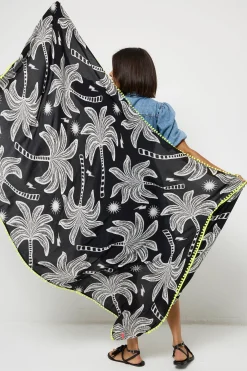 Women Scamp & Dude Black Palm Spring Charity Super Scarf