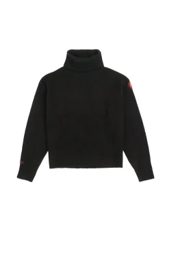 Women Scamp & Dude Black Turtleneck Knitted Jumper