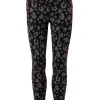 Women Scamp & Dude Black with Grey Leopard 7/8 Length Active Leggings