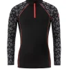 Women Scamp & Dude Black with Grey Leopard Active Top