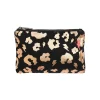 Women Scamp & Dude Black with Rose Gold Leopard Small Swag Bag