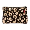 Women Scamp & Dude Black with Rose Gold Leopard Swag Bag