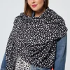Women Scamp & Dude Black with White Cheetah Charity Super Scarf