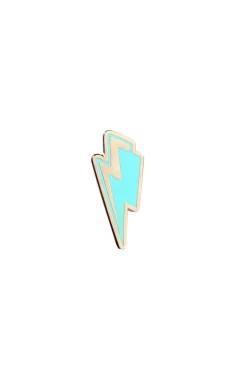 Women Scamp & Dude Blue Lightning Bolt Pin Badge