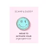 Women Scamp & Dude Blue Smiley Pin Badge