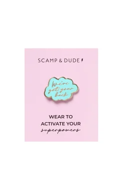 Women Scamp & Dude Blue We've Got Your Back Pin Badge