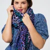 Women Scamp & Dude Blue with Green and Lilac Spliced Leopard Charity Super Scarf