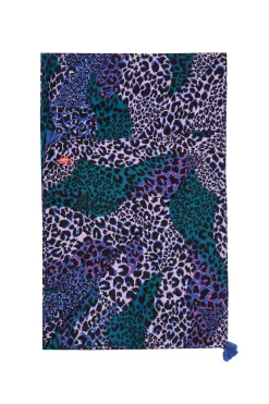 Women Scamp & Dude Blue with Green and Lilac Spliced Leopard Charity Super Scarf