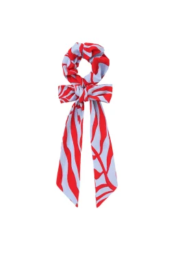 Women Scamp & Dude Blue with Red Palm Bow Scrunchie