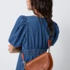 Women Scamp & Dude Brown Leather Saddle Bag