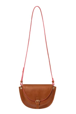 Women Scamp & Dude Brown Leather Saddle Bag
