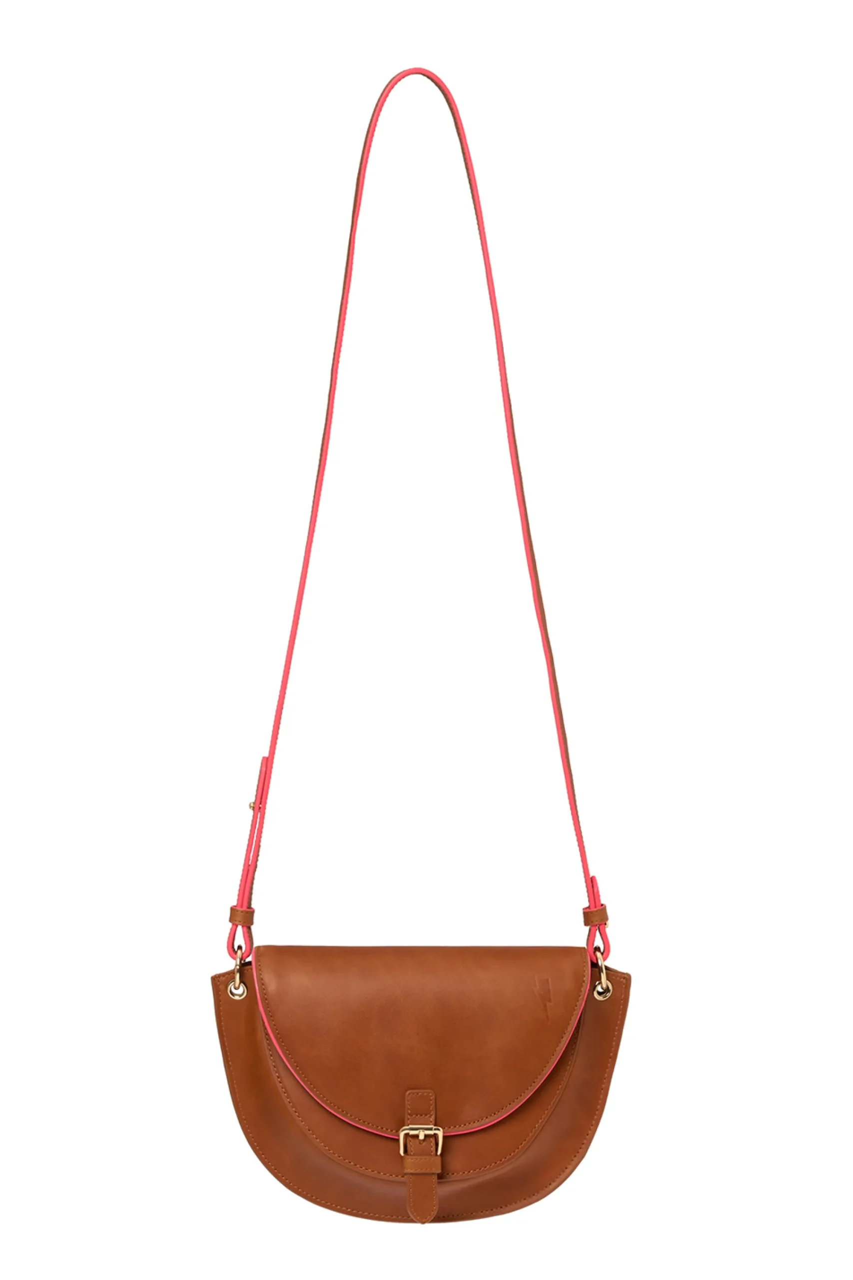 Women Scamp & Dude Brown Leather Saddle Bag