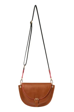 Women Scamp & Dude Brown Leather Saddle Bag