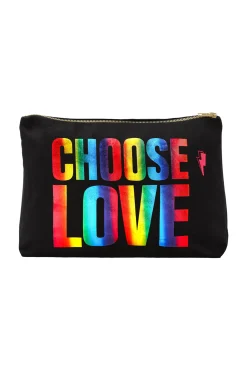 Women Scamp & Dude CHOOSE LOVE Black with Metallic Rainbow Foil Charity Swag Bag
