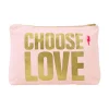 Women Scamp & Dude CHOOSE LOVE Pink with Gold Foil Charity Swag Bag
