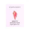 Women Scamp & Dude Coral Lightning Bolt Pin Badge