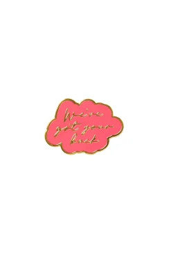 Women Scamp & Dude Coral We've Got Your Back Pin Badge