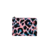 Women Scamp & Dude Coral with Turquoise and Black Shadow Leopard Small Swag Bag