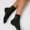 Women Scamp & Dude Gold Lurex Socks