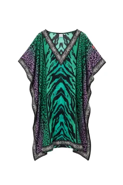 Women Scamp & Dude Green Ombre Engineered Animal Print Kaftan