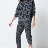 Women Scamp & Dude Grey Leopard Cosy Joggers