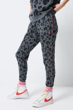 Women Scamp & Dude Grey Leopard Cosy Joggers