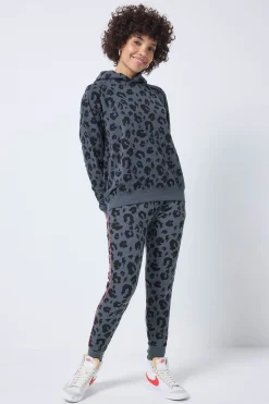 Women Scamp & Dude Grey Leopard Hoodie