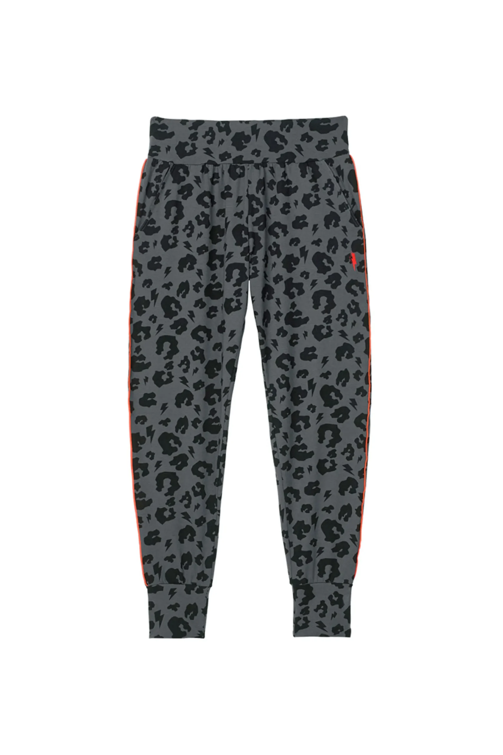 Women Scamp & Dude Grey Leopard Slouch Joggers