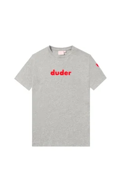 Women Scamp & Dude Grey Marl Duder Embroidery T-Shirt