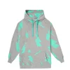 Women Scamp & Dude Grey Marl with Turquoise Mega Lightning Bolt Longline Hoodie