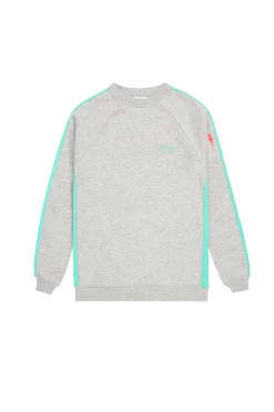 Women Scamp & Dude Grey Marl with Turquoise Colourblock Relaxed Sweatshirt
