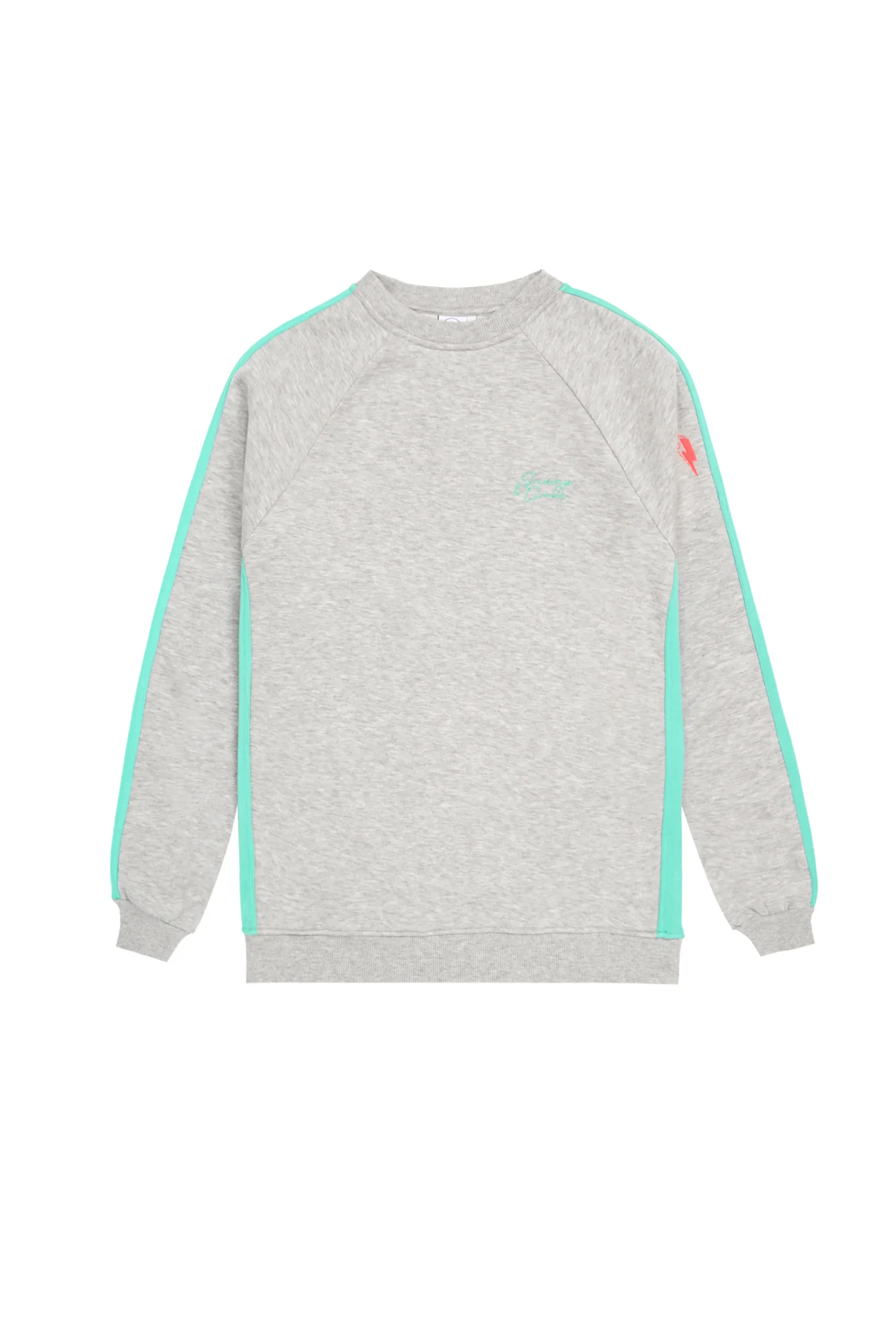 Women Scamp & Dude Grey Marl with Turquoise Colourblock Relaxed Sweatshirt