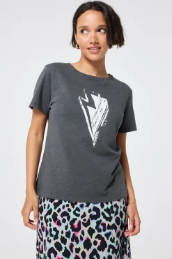 Women Scamp & Dude Grey Slogan Print T-Shirt