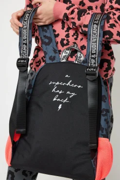 Women Scamp & Dude Grey with Black Leopard Backpack